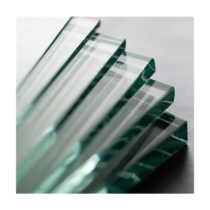 Qingdao factory  4mm 5mm 6mm reflective  float clear grey bronze dark blue color  tempered heat strengthen Toughened glass