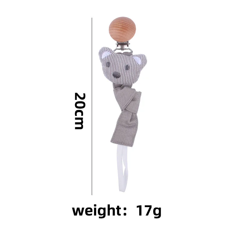 Breathable Soft Cloth Doll Baby Soother Clip Wholesale Cotton Linen Newborn Dummy Nipple Chain Baby Pacifier Holder