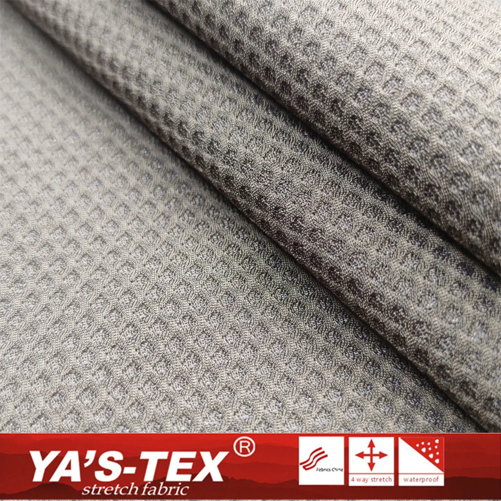 Waterproof 3 layers bonded fabric Polyester Spandex fabric laminated TPU film bonding knitted Mesh Fabric for Sports Garment