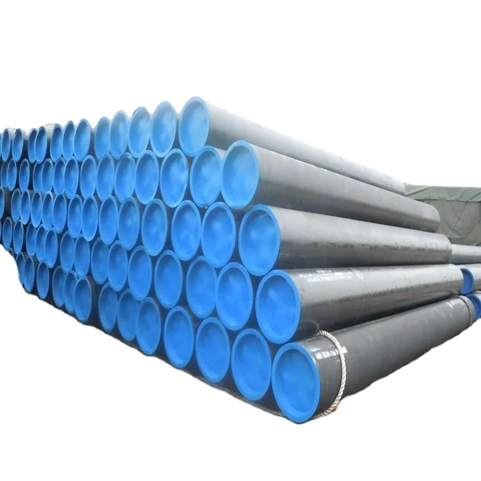 low carbon black coating beveled ends LSAW big diameter steel pipe