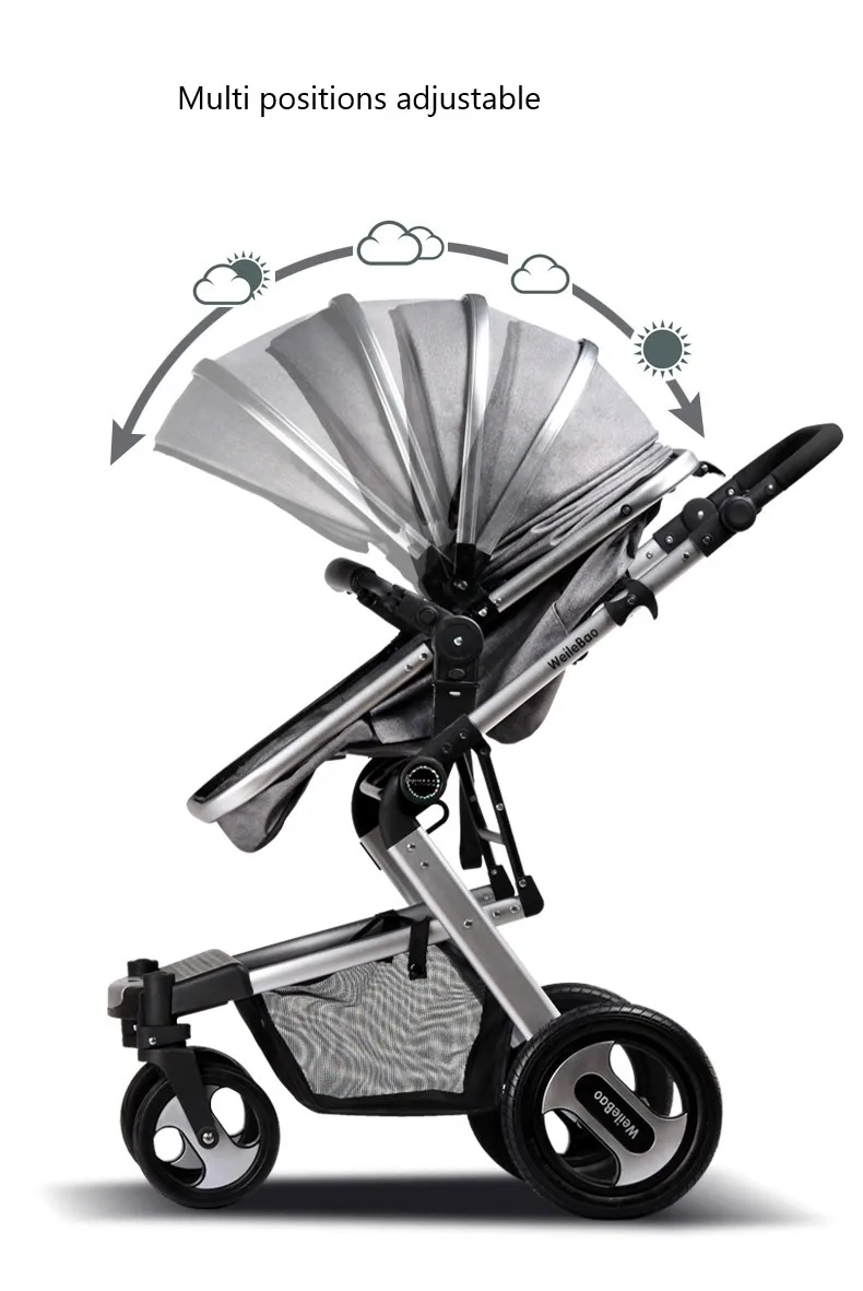 Customized baby stroller green pink grey easy open portable  safe stroller