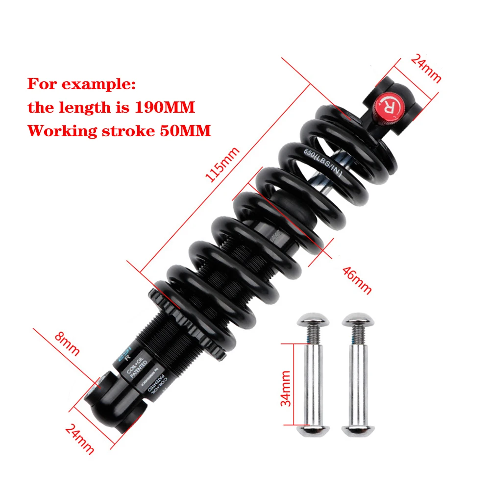 KS EXA 291R 125 150 165 190 мм пружинная подвеска для горного электроскутера велосипеда электровелосипеда задний амортизатор
