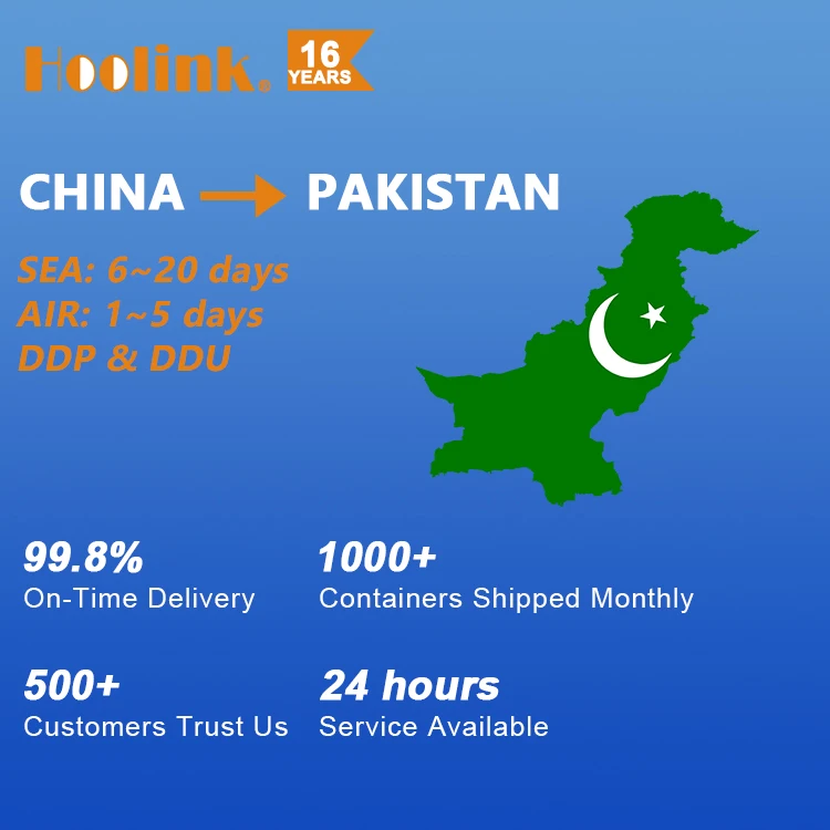 DDP Door To Door Logistics Shipping Freight Forwarder Agent From Hebei Yiwu Zhejiang Ningbo Guangdong ShenZhen China to Pakistan