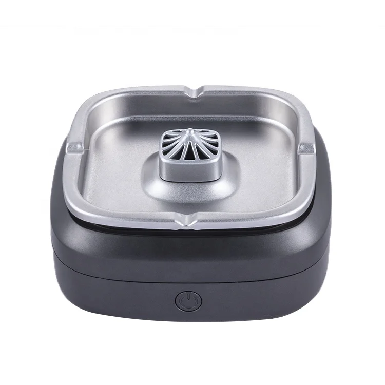 Quiet Air Purifier Electric Ashtray Deodorant for Cigarettes with Hepa Filter 2 Wind Speeds and Rechargeable for Car Office