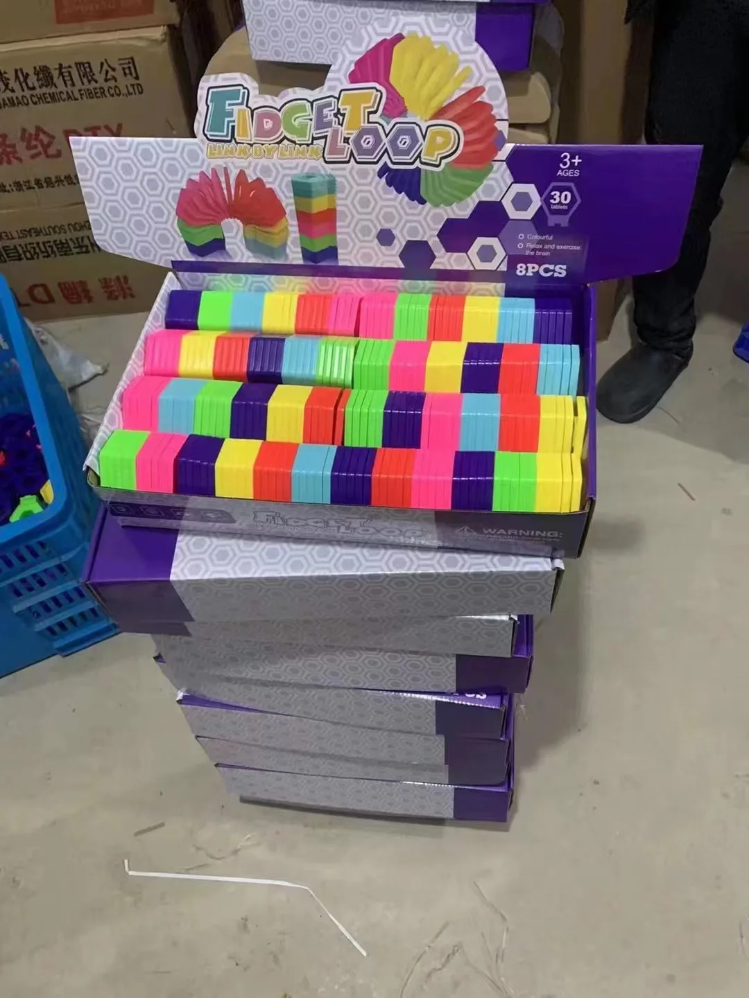 S315 Kids Toys Link By Link Rainbow Combine Clip Boredom Decompress Toys Kids Fun Interested Novelty Toys Fidget Loop