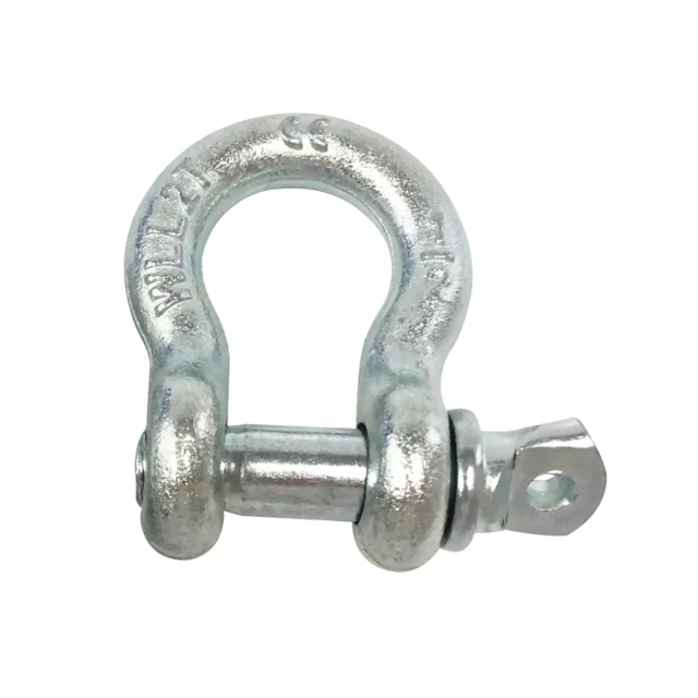 US Type Popular Sale Carbon Steel Metal  Shackle with Galvanized Screw Pin For Anchor