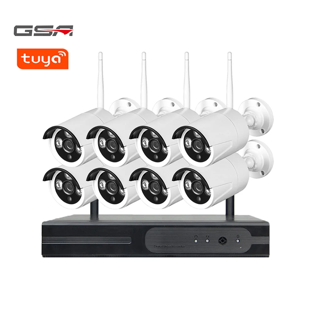 2019 Newest Security Camera System Wireless 8 Channel outdoor surveillance wifi nvr kits wireless cctv camera systems