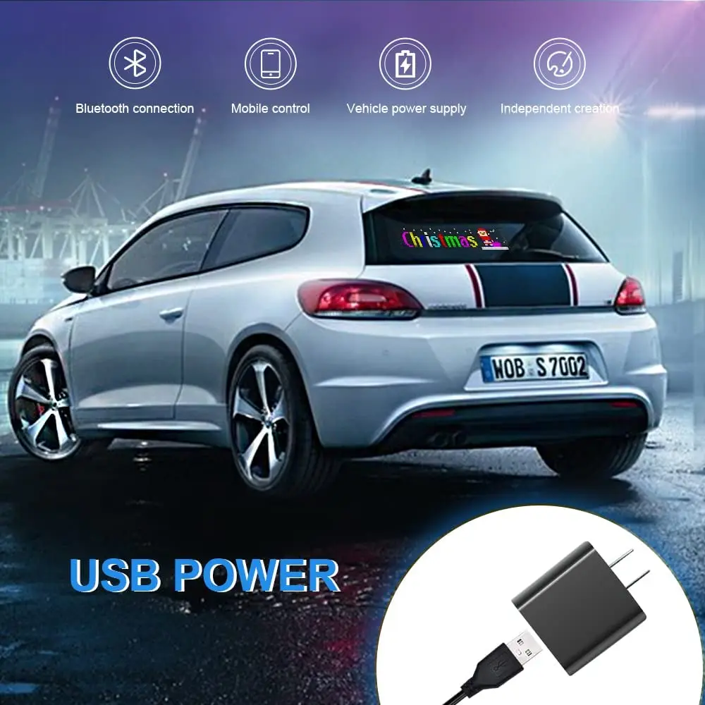 LED Matrix panel APP Control USB 5V Flexible LED Screen Scrolling Text Pattern Animation LED sign display