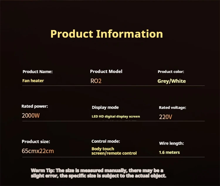 New Product Small Electric Space Heater Ceramic Space Heater Portable Heater Fan for Office Overheat Protection