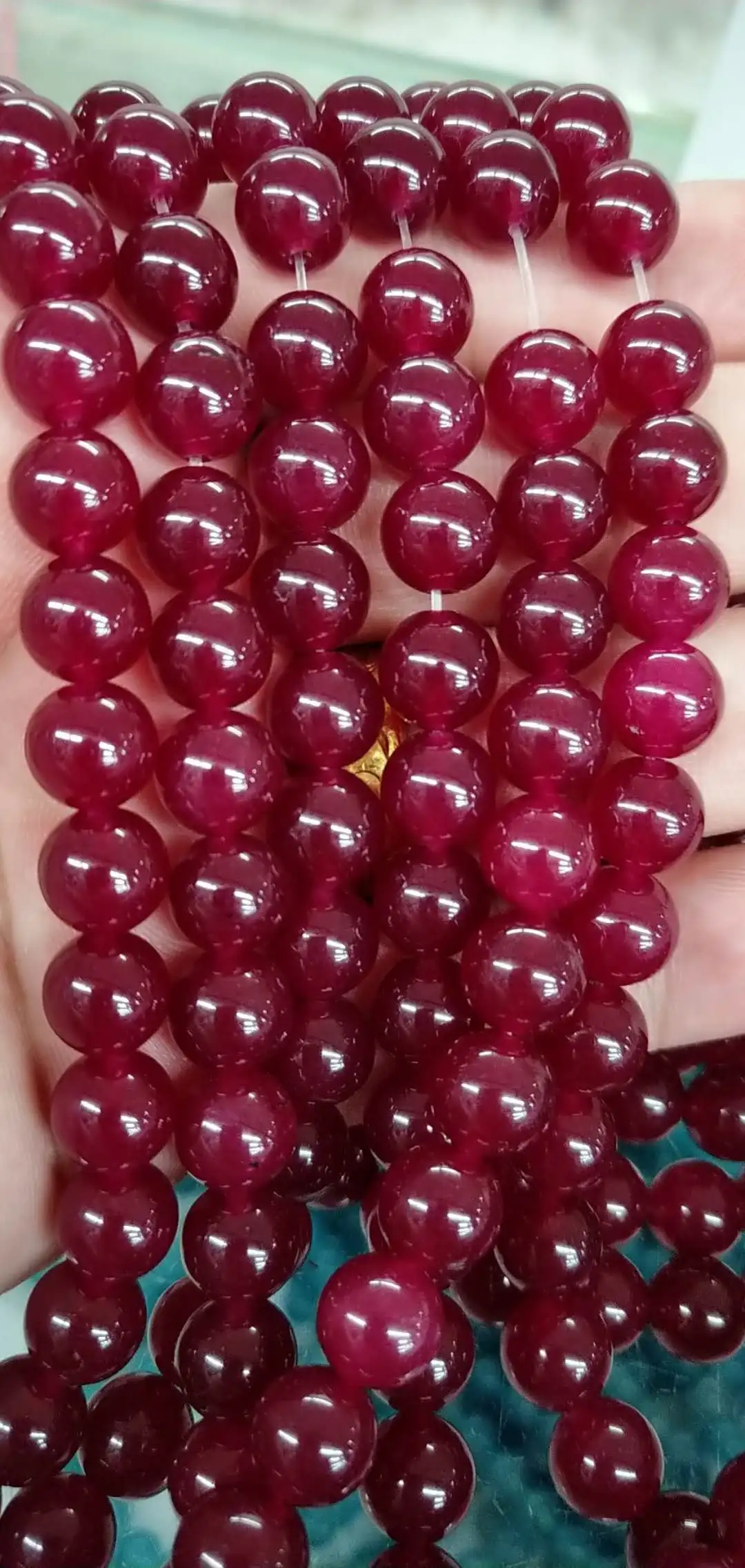 Wholesale loose ruby gemstone beads 5*8mm flat round rondelle shape ruby stone spacer bead for jewelry making
