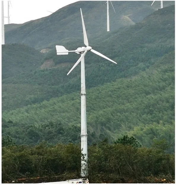 Powerful cheap price wind power plant use 50KW wind turbine generator tail furling design