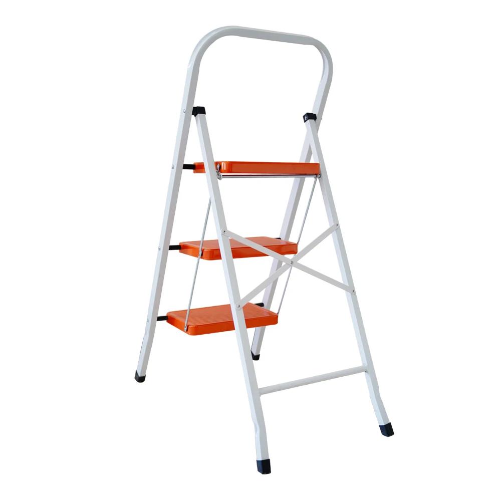 Factory Direct Sale Light Yellow Navy Blue Low Price Multi-Position Ladders Chrome Stair Ladder