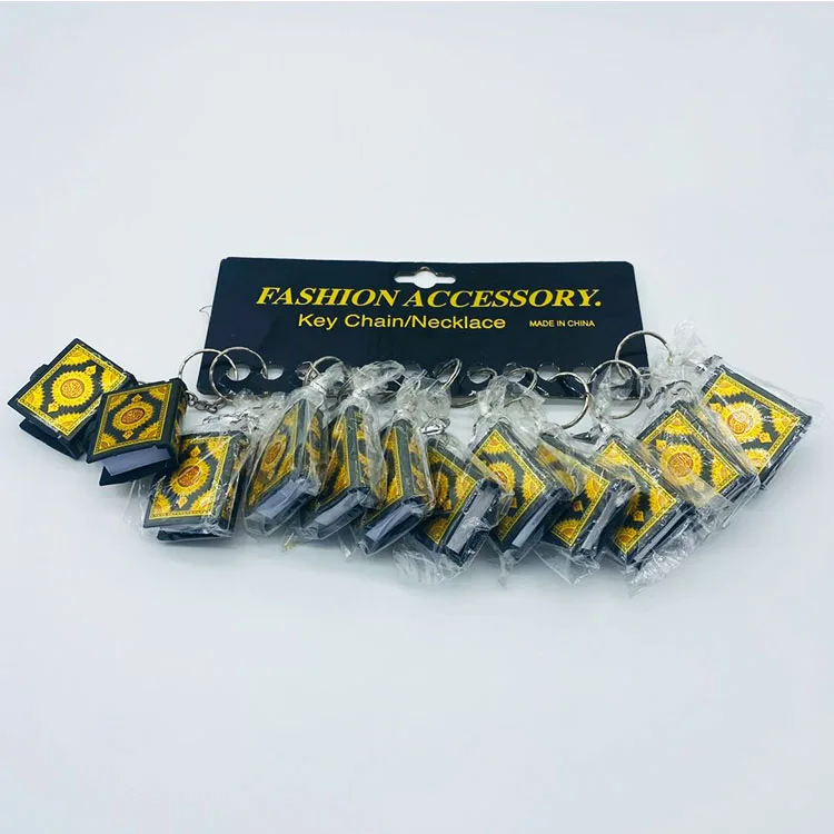 Muslim Bible Keychain Resin Islamic Mini Ark Quran Book Koran Key Ring Key Charm Keychain