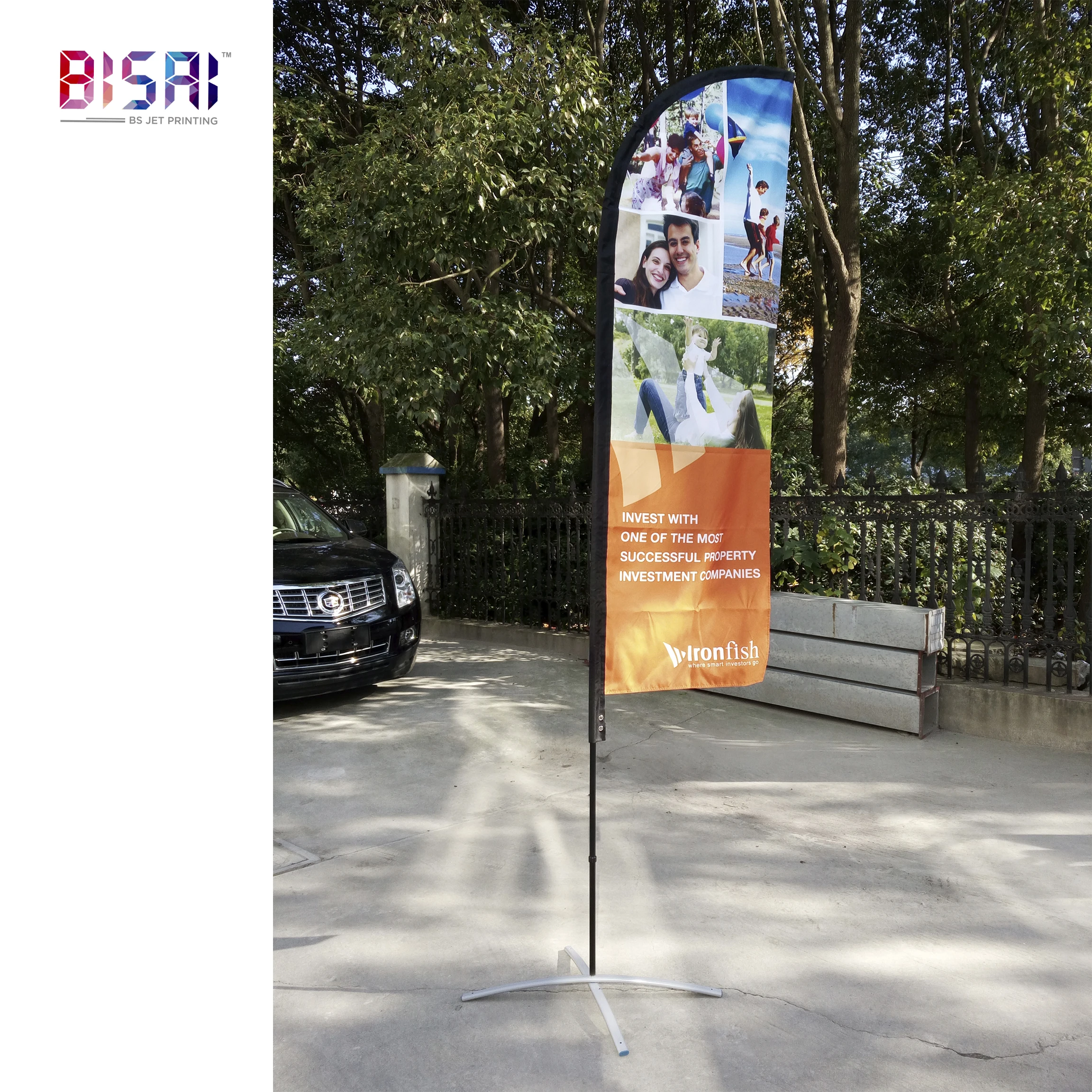 China high quality hot sale customized feather indoor business adverts banner office flags