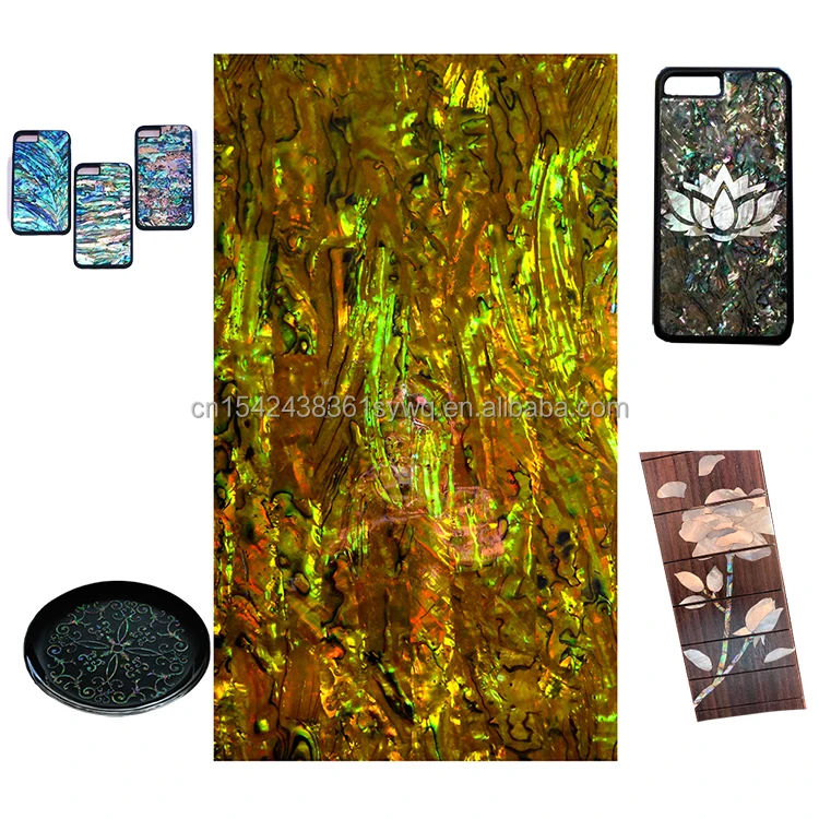 custom guitar fretboard inlay designs Abalone Shell  plate Diy Sticker Veneer Shell Sheet DB-032