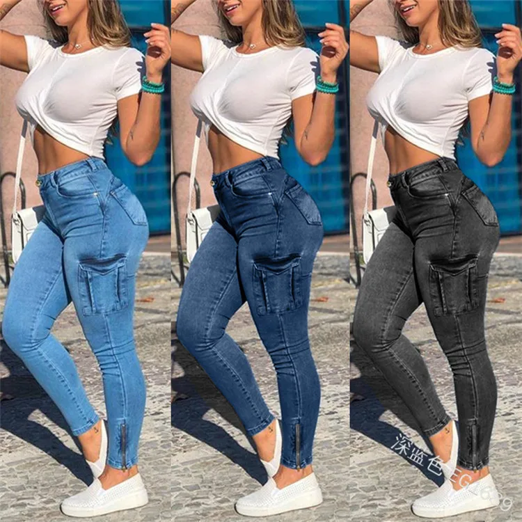 
New Fashion Irresistible Stretch Medium Waist Slim Plus Size Elastic Women Jeans 