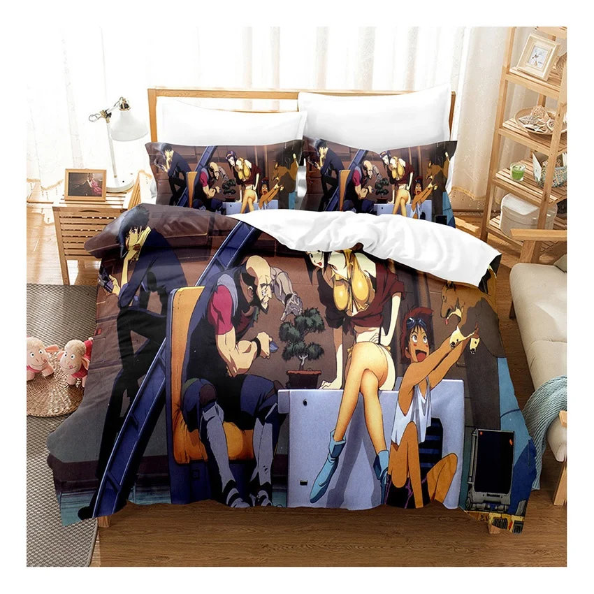Custom Factory Price Fashion Design 3d Printed Cartoon Duvet Cover Set Kids Bedding Sets