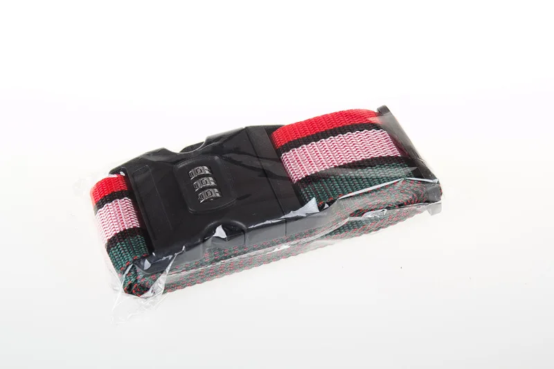 Luggage Strap Cross Belt Packing Adjustable Travel Suitcase Nylon 3 Digits Password Lock Buckle Strap Baggage Belt
