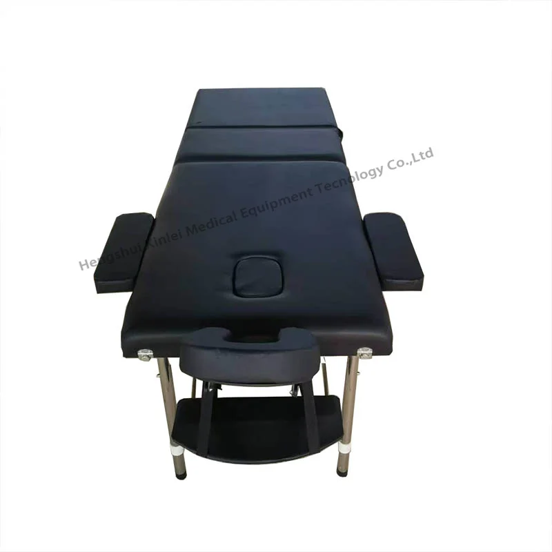 Modern High Quality Beauty Spa Three-Fold Massage Bed Stainless Steel Leather Bedroom Living Room Hotel Spa Salon Eyelash