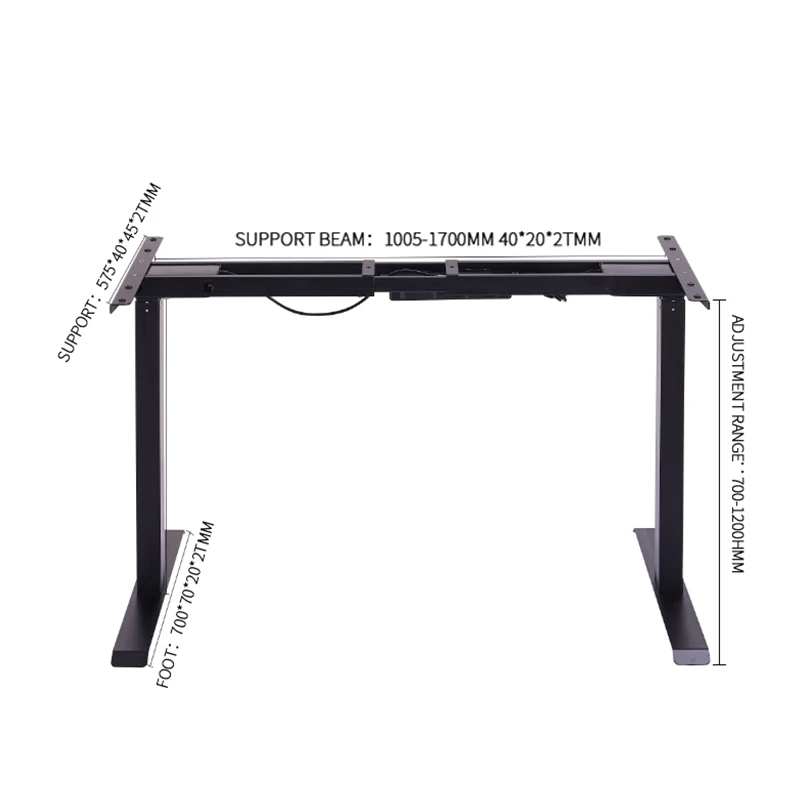 Changteng Nordic style Bureau Debout Marco de escritorio Rock Slab Height Adjustable Sit Stand Desk Elektrischer Schreibtisch