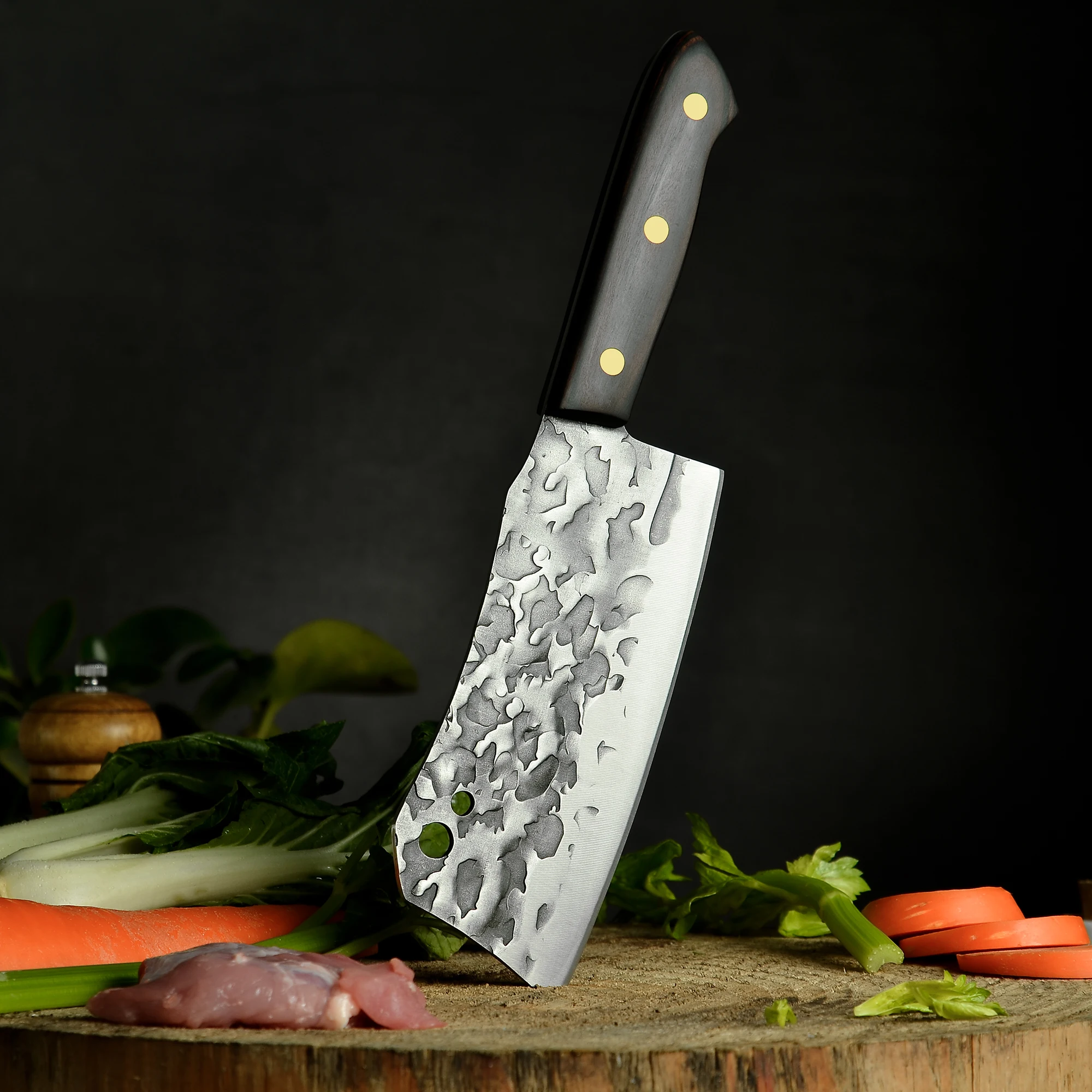 Xingye 7 дюймов мясо для резки овощей из нержавеющей стали пластичный монтаж Молоток отделка кухонные ножи тяжелый нож Разделки мяса кухонный с