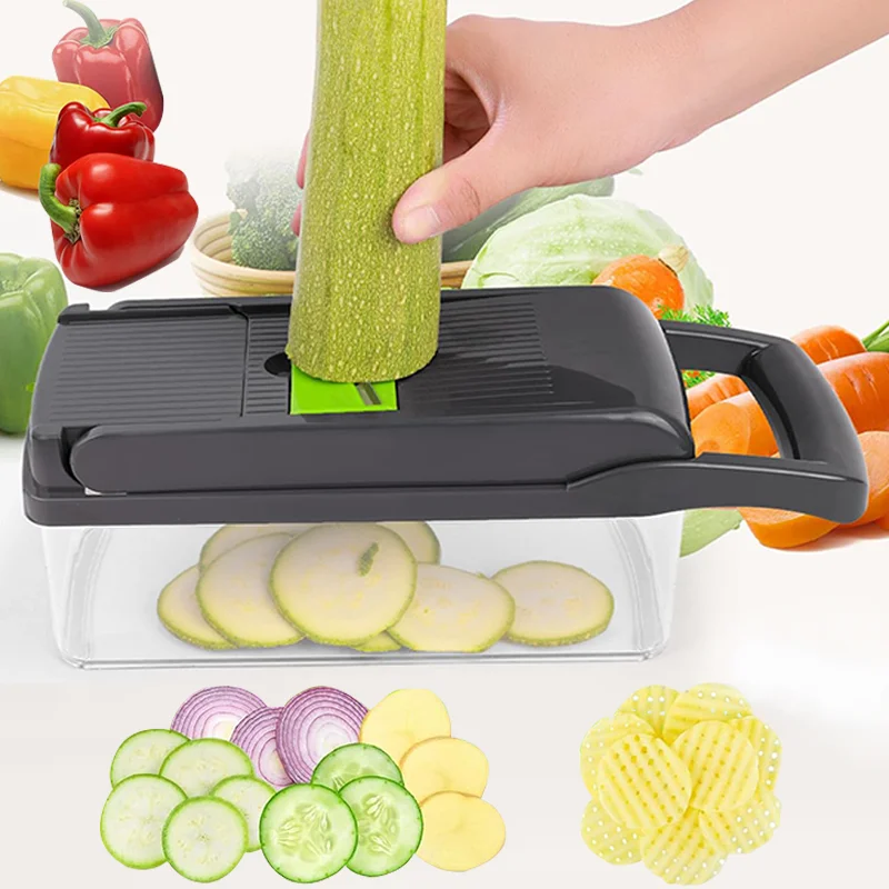 13 in one Multifunctional Manual Steel Vegetable Slicer Cutter Shredders Kitchen Veggie and Fruit Choppers
