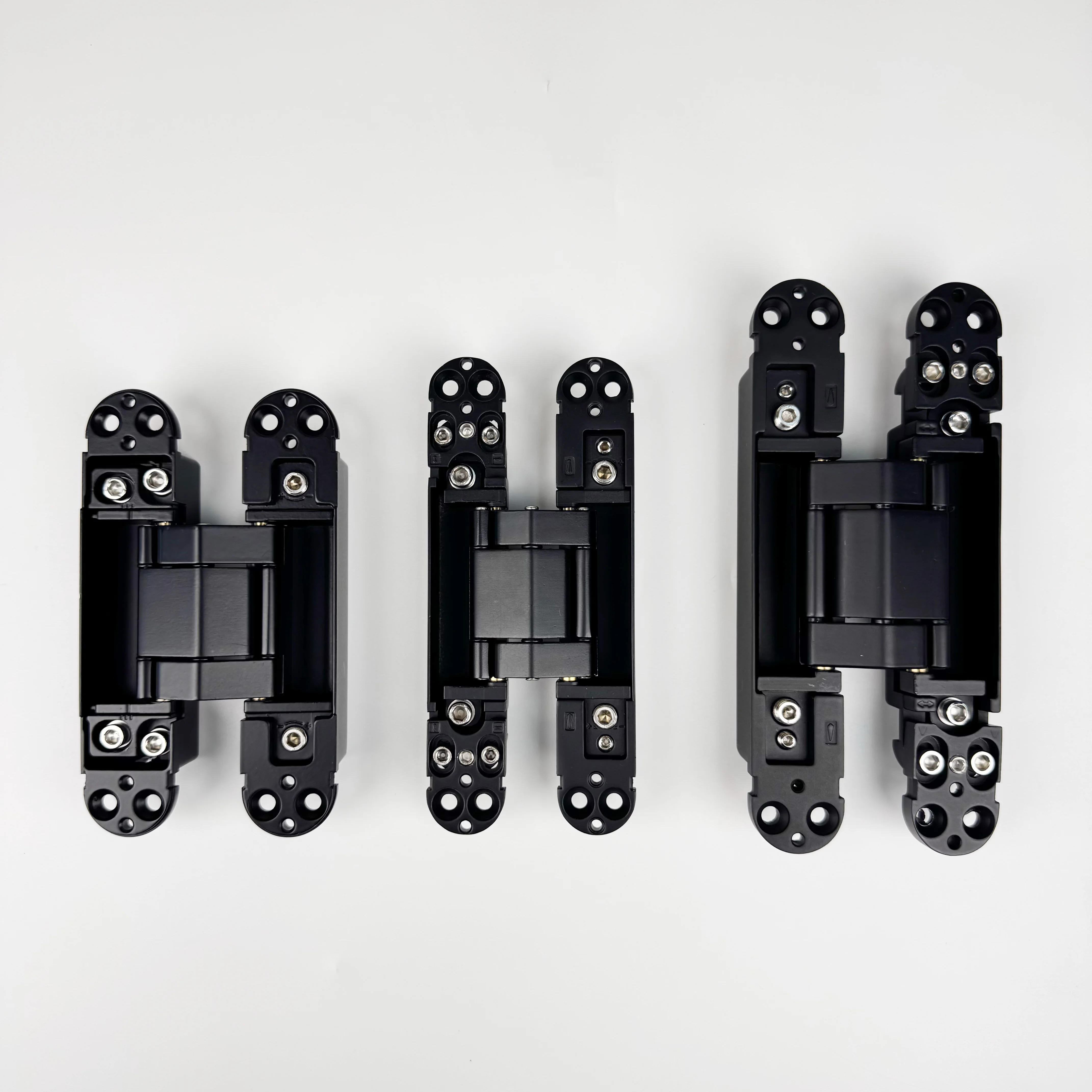 Hot sale Heavy Duty Zinc Alloy 3D Adjustable 180 Degree H Shape Invisible Hidden Concealed Wooden Door Hinges 80KG