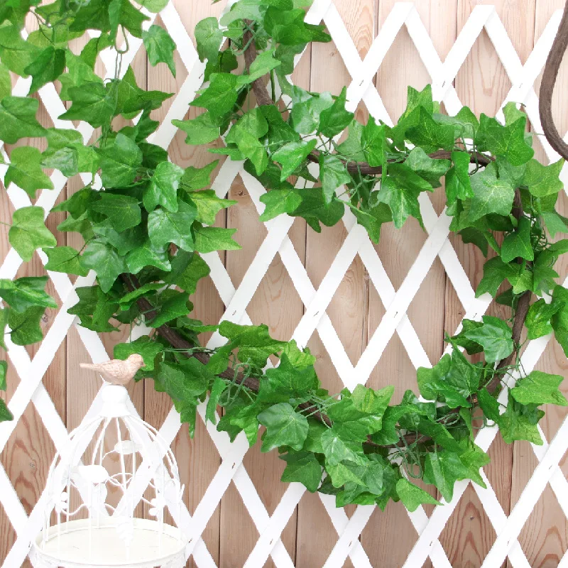 Hot Silk cloth  plastic simulation original cloth 20 small grape leaves evergreen Tengman wedding home garden garden decoration