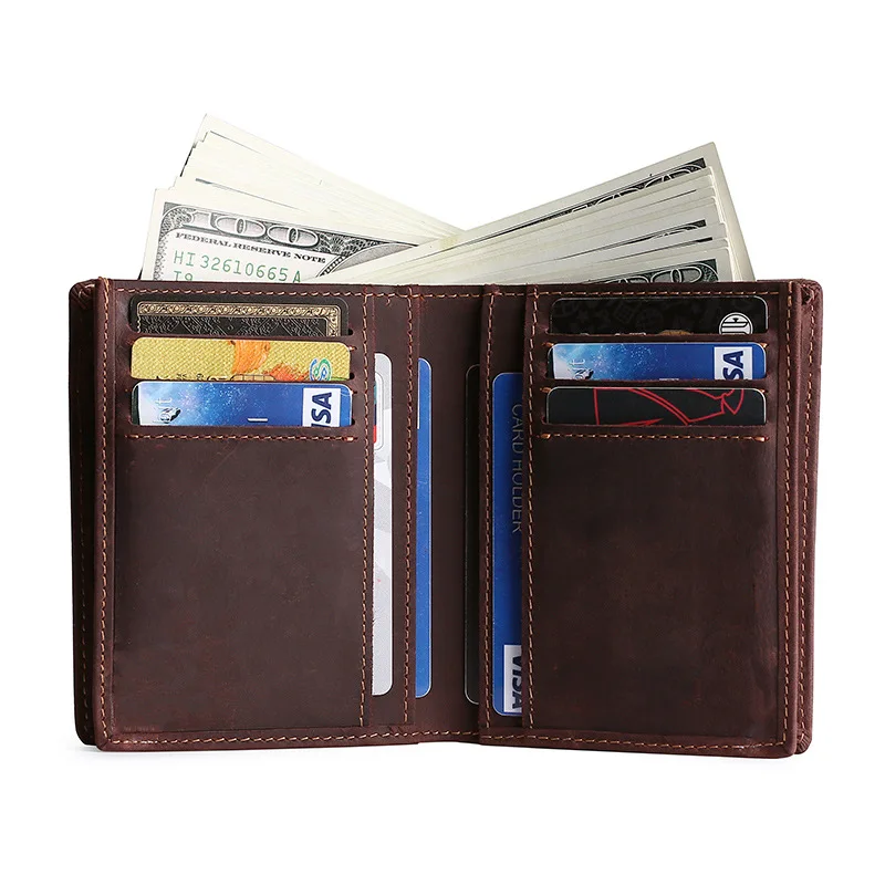 JIANUO smart wallet for mens wallets slim genuine leather man wallet