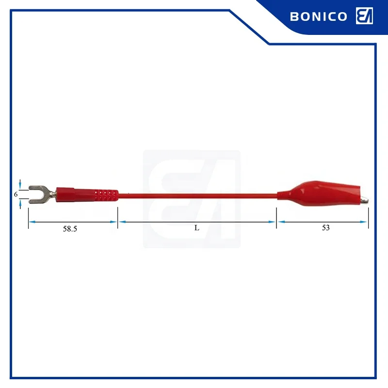 6MM Terminal With 40MM Crocodile Clip Safety Test Electrical Lead Wire Cable