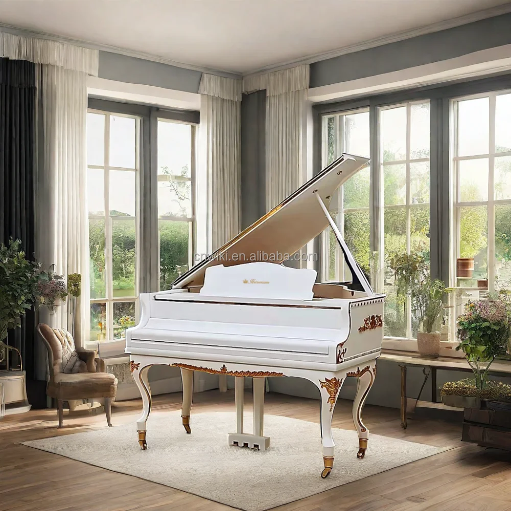 Royal Luxury 88-Key Professional Mechanical Grand  Piano Promotional Price with Roma Legs for Sale