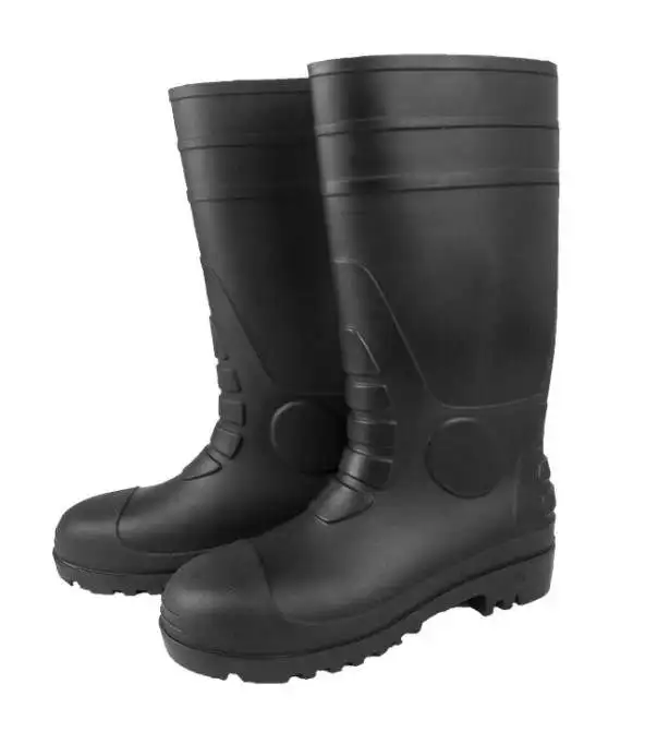 XIAKE Steel Toe Boots Full Safety Boots with PVC Sole and Steel Toe Protective Footwear 100% Waterproof