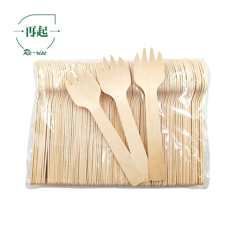 PRICE NEGOTIABLE 105mm or 10.5 cm  Mini Small Disposable Birch Wood Wooden Fork