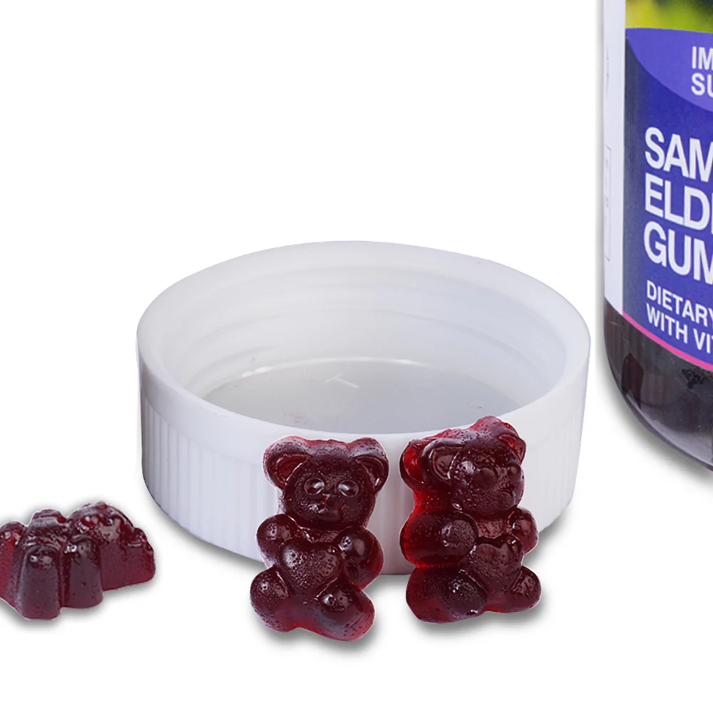 Immune Boost Multivitamin Natural Fruit Flavor Elderberry Gummies Bear
