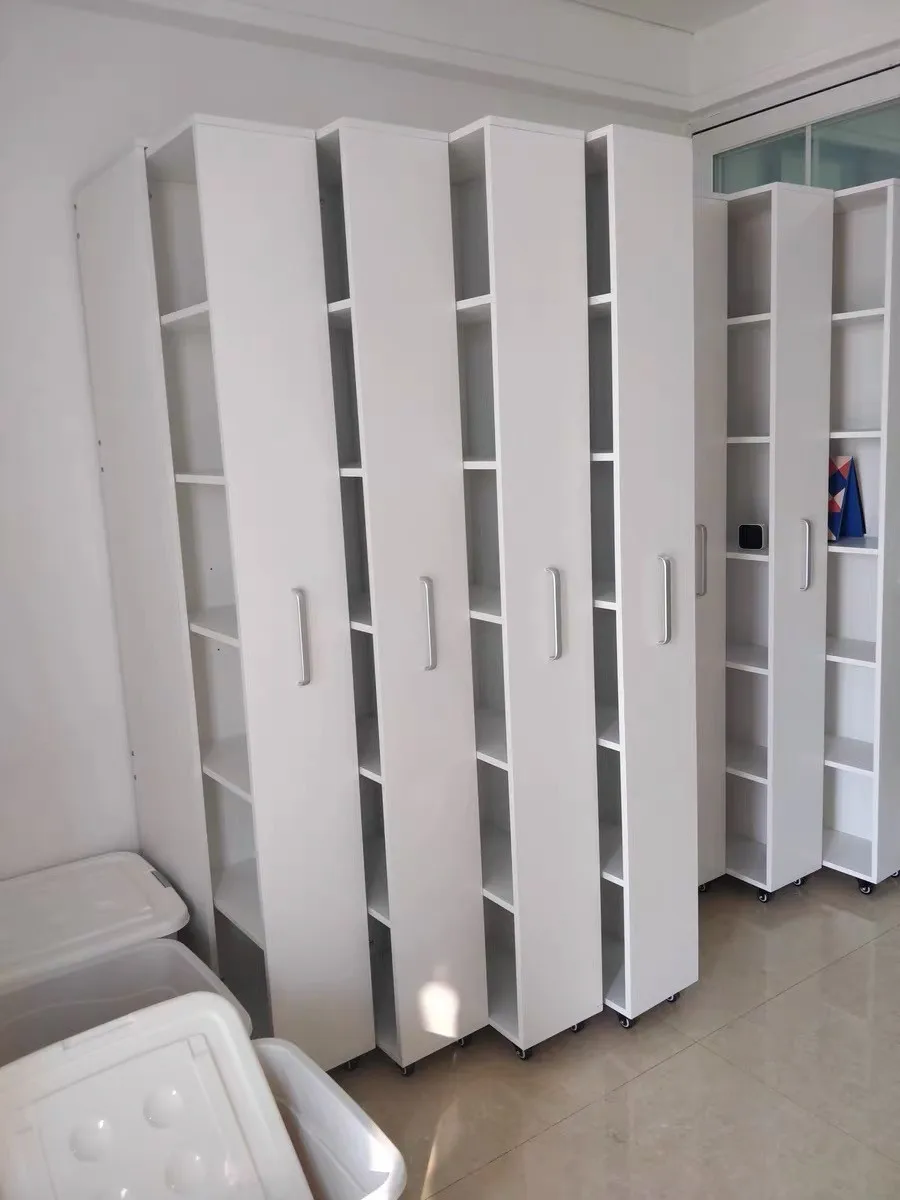 Movable Home Furniture Competitive Price Assemble Easy Malaysia Living Room Furniture Wooden Narrow Simple Bookcase