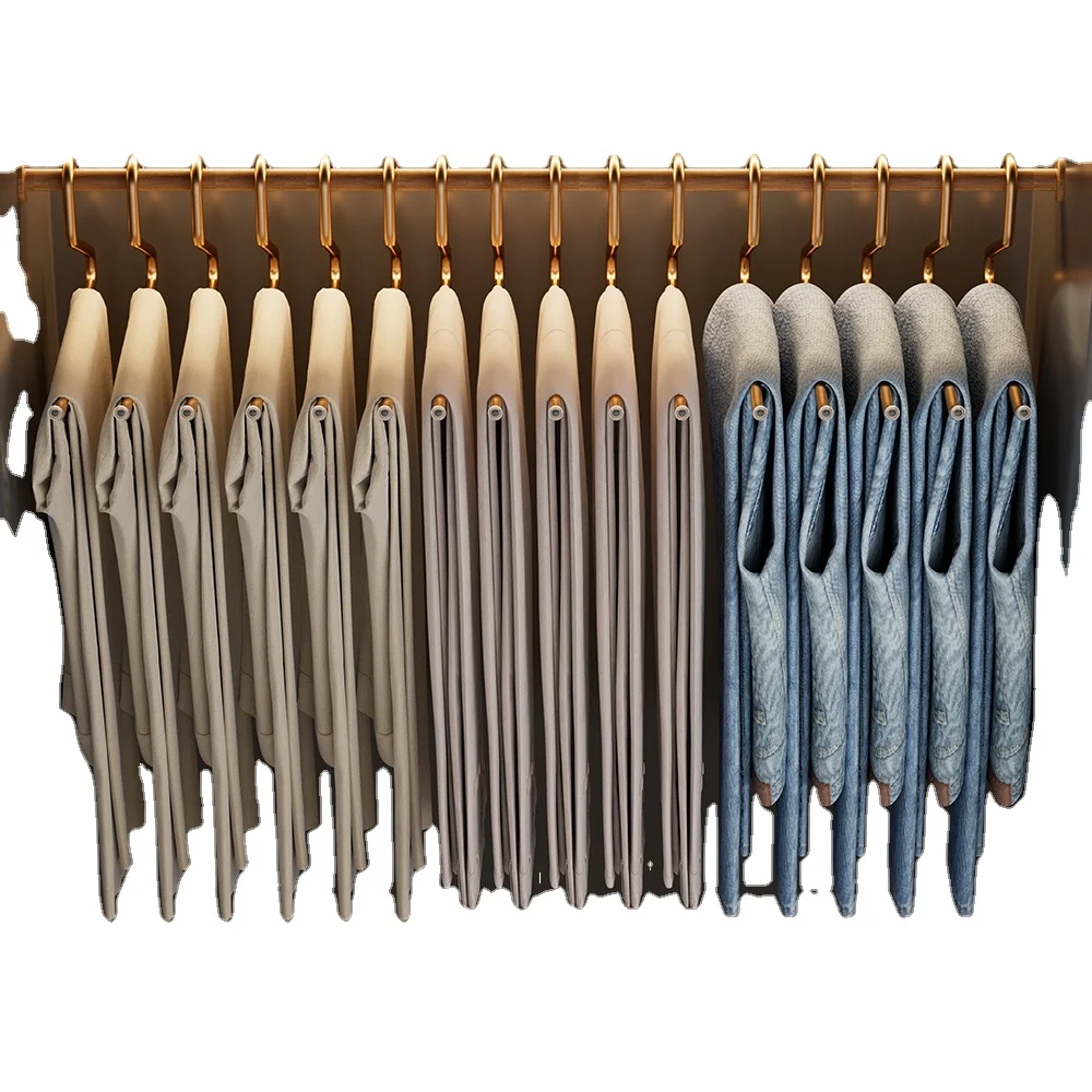 Coat Hanger Lazy People Accessories Hanging Clothes Rack Household Light Luxury Goose Type Pants Rack Aluminum Alloy The New