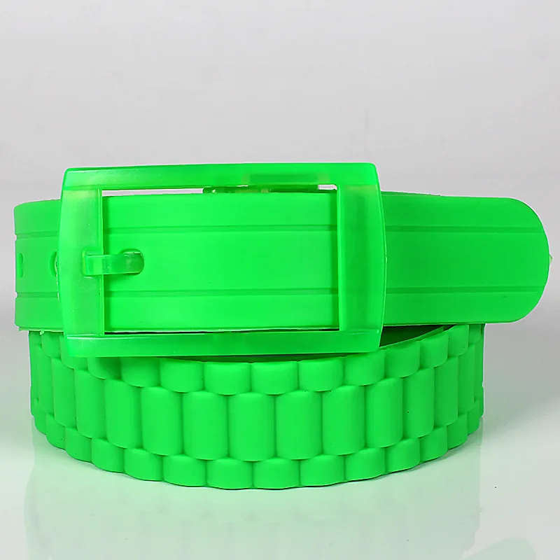 Wholesale Fashionable Environmental Candy Colorful Women Mens Unisex Plastic Belt