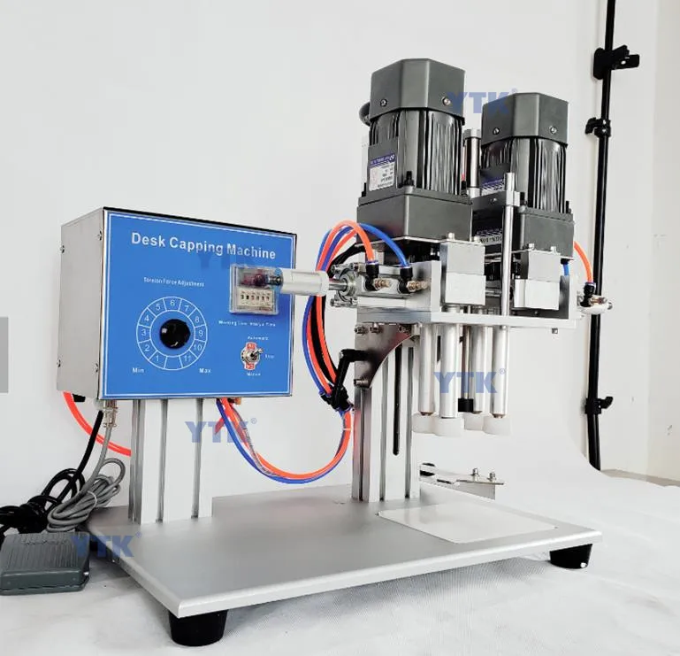 YASON Desktop Trigger Cap Capper Twist Sealing Plastic Glass Dropper Spout Pouch Bottle Capping Machine