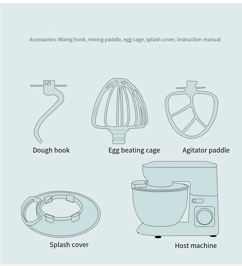 Stand Mixer Multifunctional Food Processors Home kitchen Aide cake mix Electric Stand Food Mixer