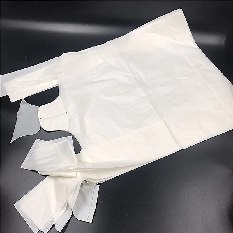 Customized disposable packaging 100% compostable biodegradable 30 microns PLA T-shirt bags for shopping