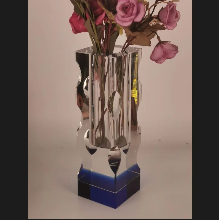 Новая высококачественная ваза для цветов из хрустального стекла, подарки для украшения дома