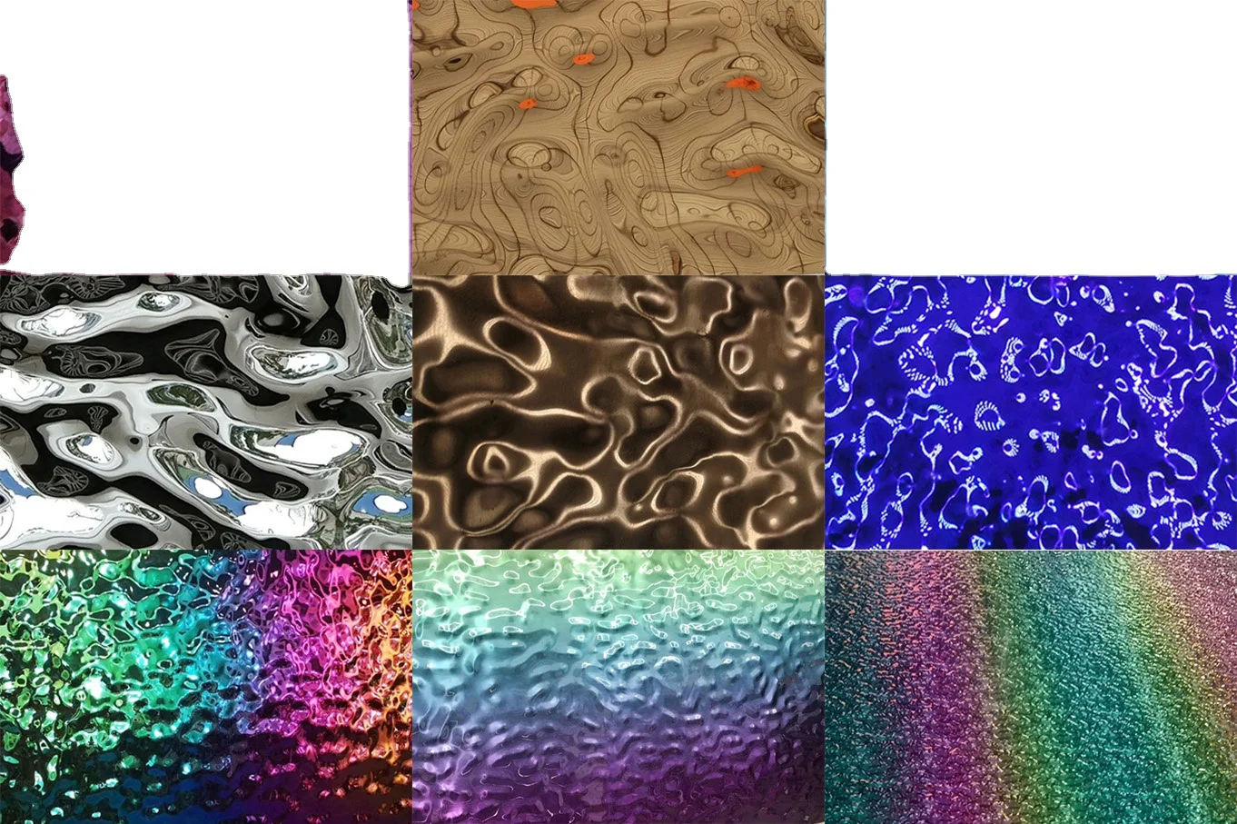 Yellow titanium gold stainless steel plate 201 304 stainless steel color plate 2B mirror panel wire drawing 8K