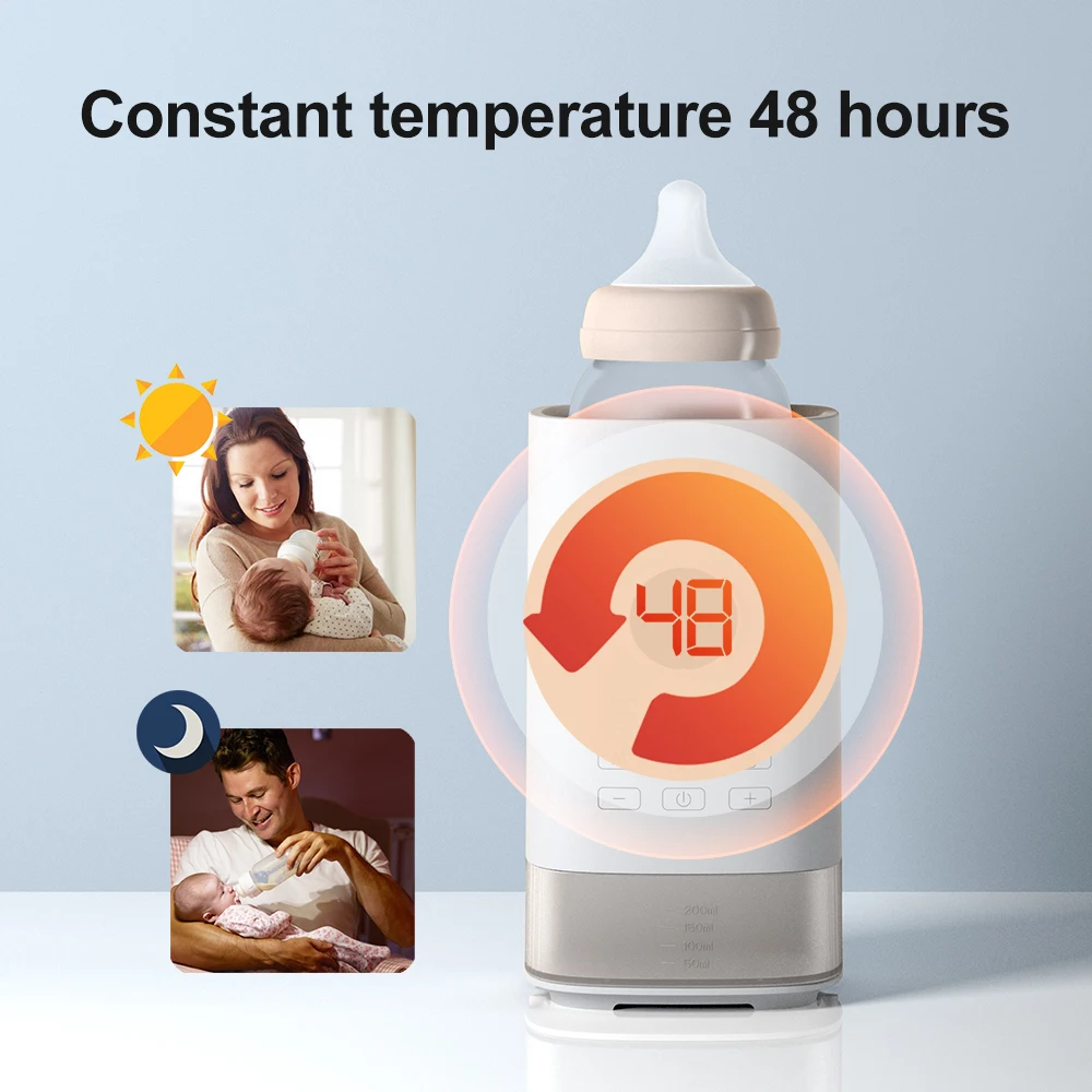 6 IN 1multifunctional single bottle milk warmer, baby bottle sterilizer, breast milk heating constant milk dispenser