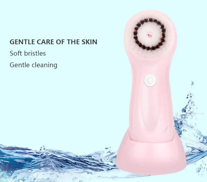 
Rotation Sonic Face Cleansing Brush 3 Heads Deep Pore Cleaner Waterproof Facial Massage USB Rechargeable Facial Wash Brush 