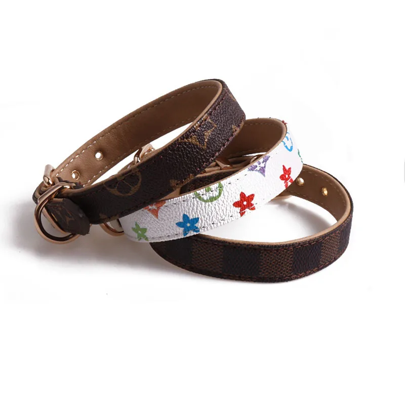 Manufacturers direct sales of new PU leather printing set leather leash for dog