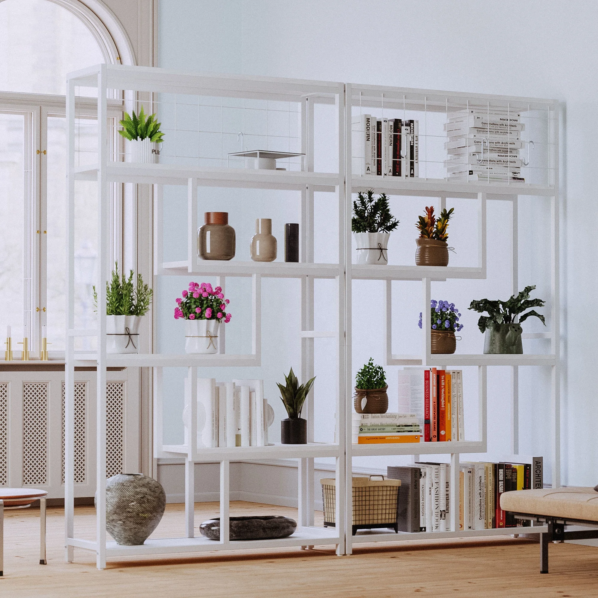 Modern Style Living Room Display Rack Stand 5 Tier Bookcase Shelf Storage Organizer Library Bookshelf