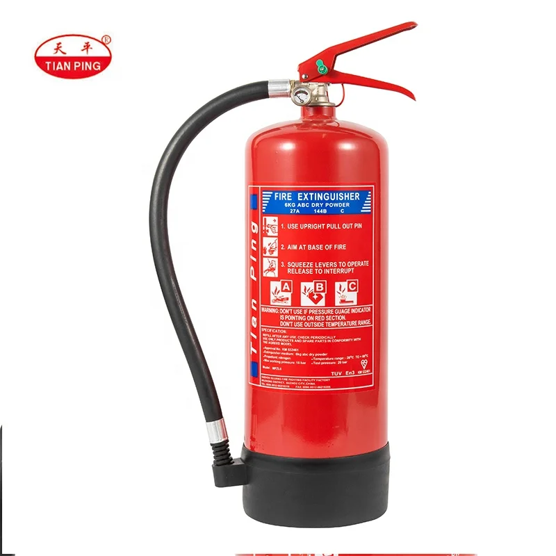 6kg  EN3 ABC powder fire extinguisher,  CE and  Kitemark