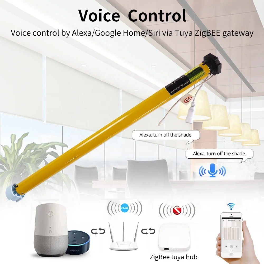 Автоматические жалюзи Google tuya zigbee с питанием от аккумулятора и