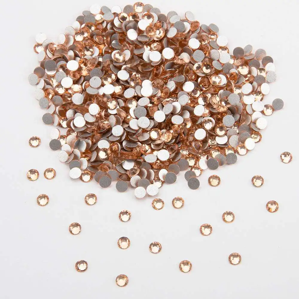 Honor of crystal Free Shipping SS6 1440pcs Crystal Champagne Flat Back Non Hotfix Art Rhinestones