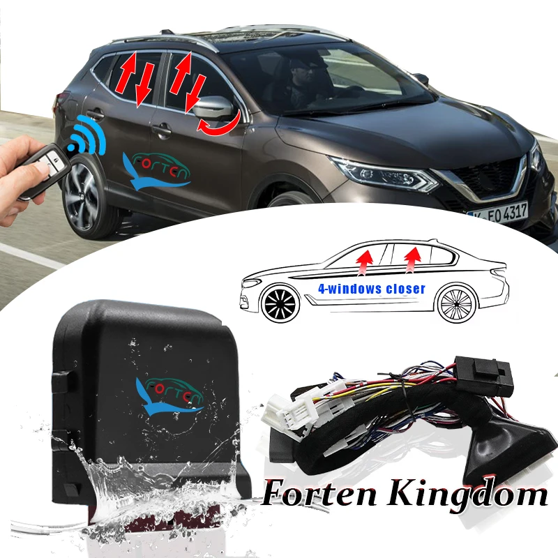 Car Automatic Window Close Kit For Qashaqi 2014-2020 Auto Window Closer Module Mirror Fold Car Power Remote Key Start Electronic